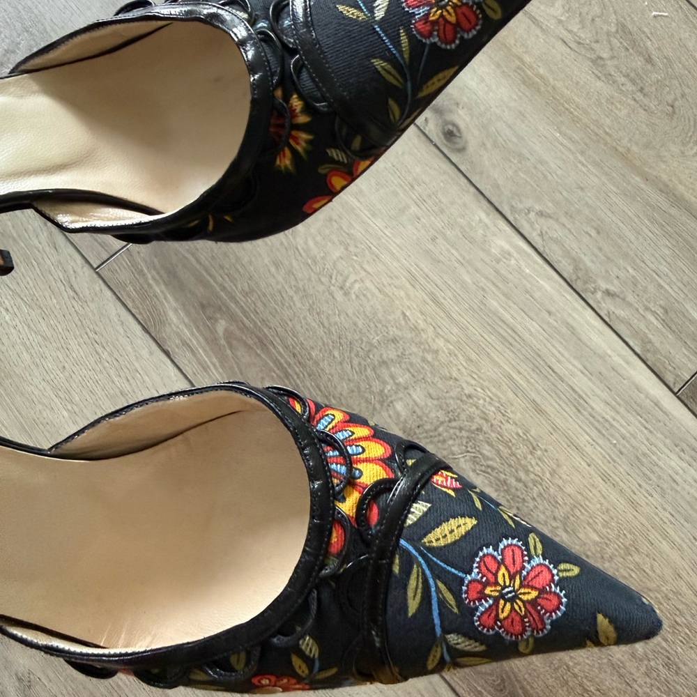 Dior, John Galliano era Floral Ankle Strap Heels size 40 - Picture 8 of 10